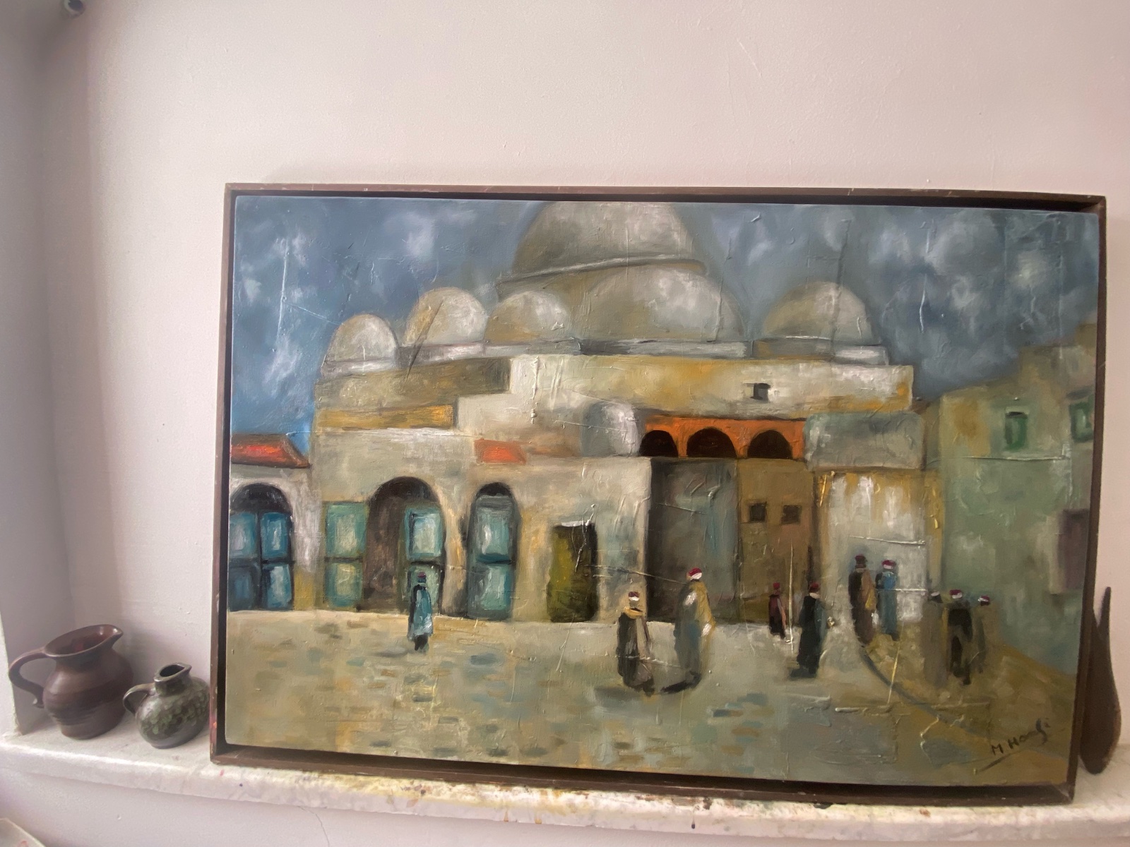 Peinture a l huile 95/65 mémoire de la médina 