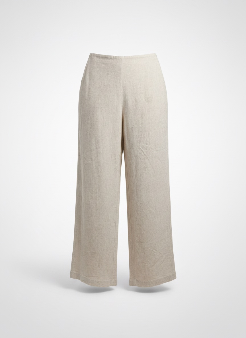 Pantalon large en lin