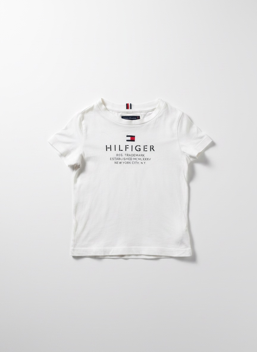  t-shirts Tommy Hilfiger de couleur blanche pour enfants,