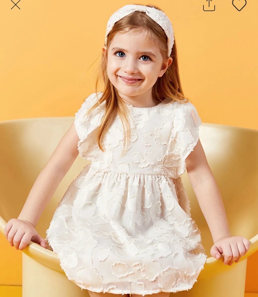 Robe bébé fille sans manches à col rond et motifs LCW Kids