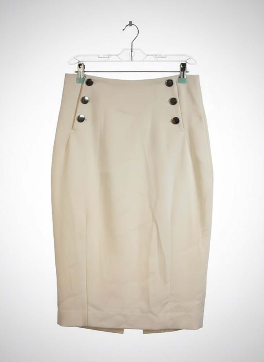Jupe bcrayon blanche taille haute