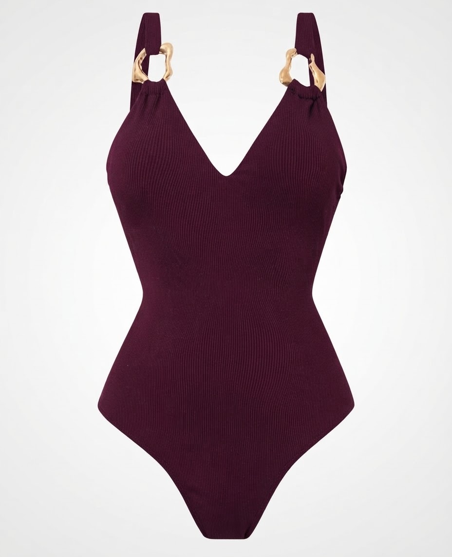 Maillot burgandy shein