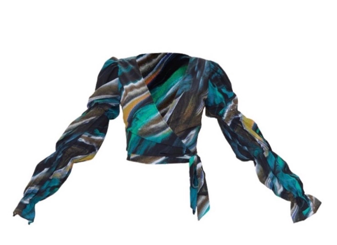 Top printed in green 