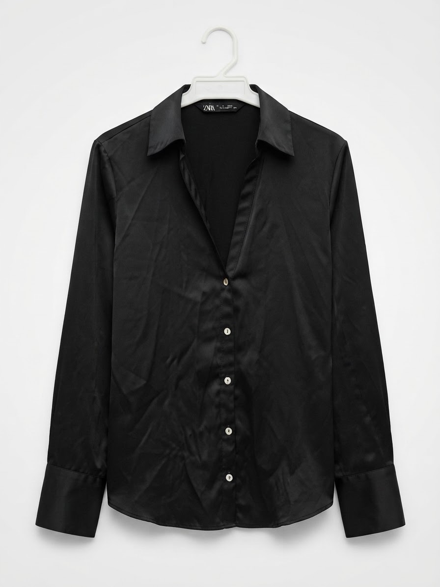 Chemise top noir zara