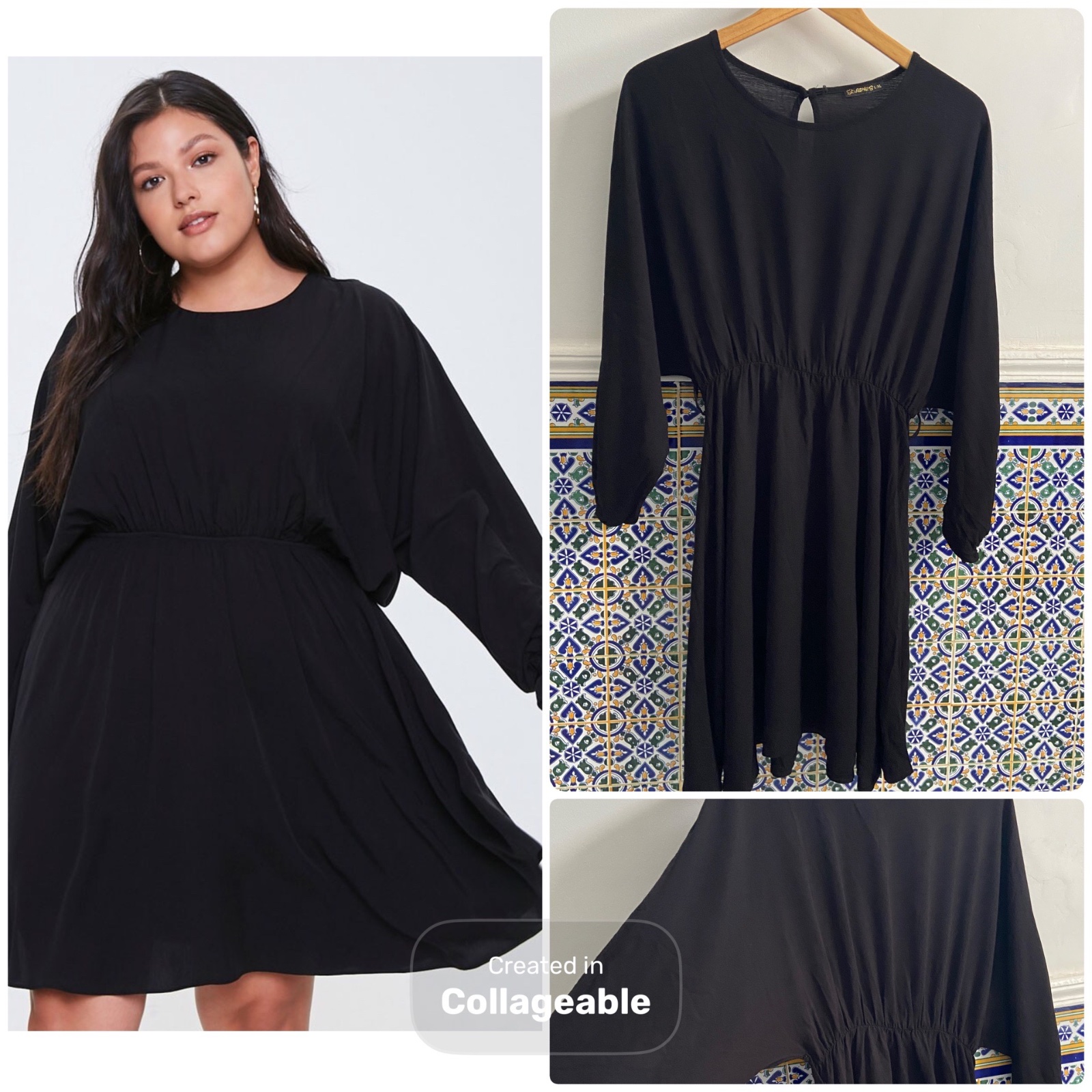 Robe noire ample taille 40/42