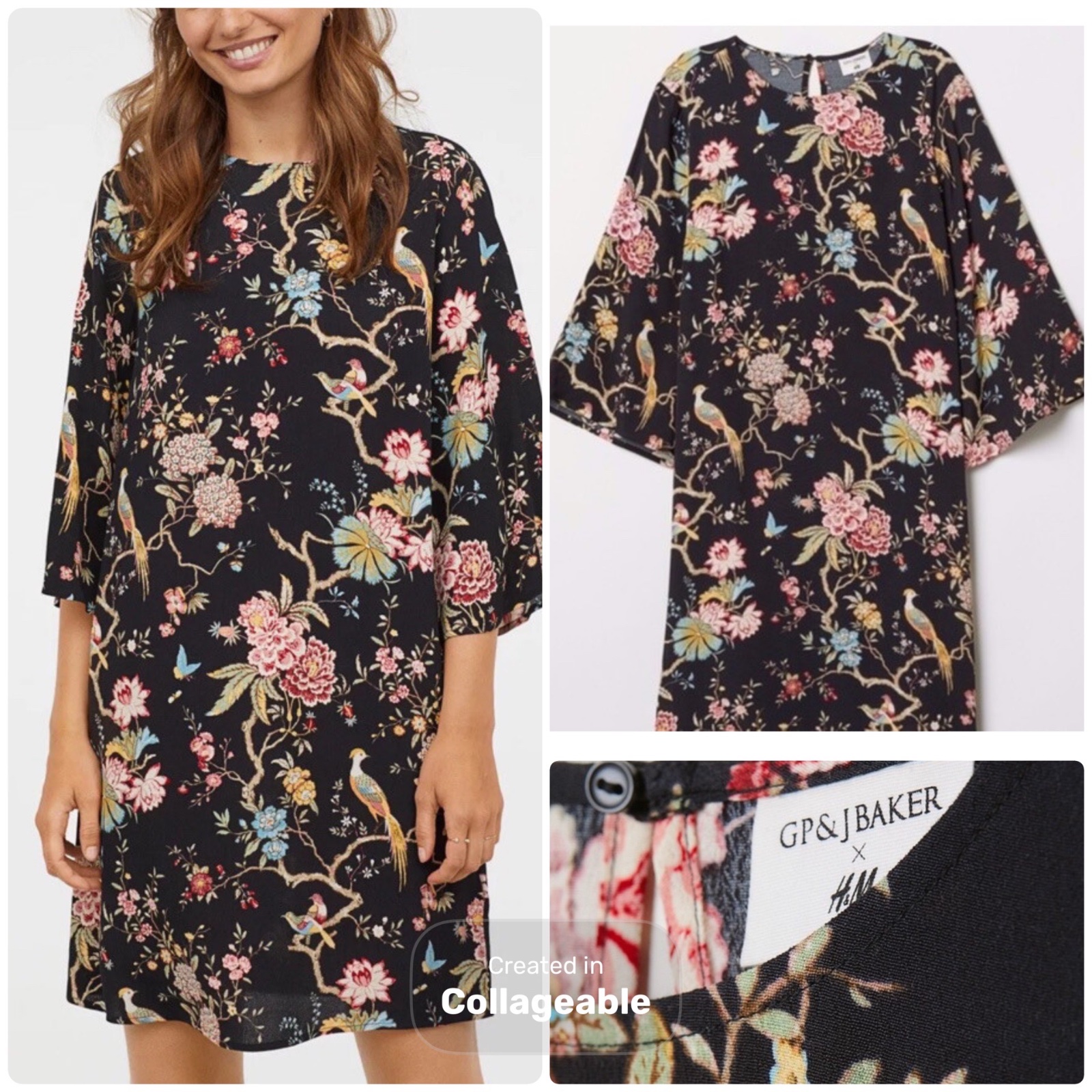 Robe GP & J Baker x H&M en Viscose Taille s