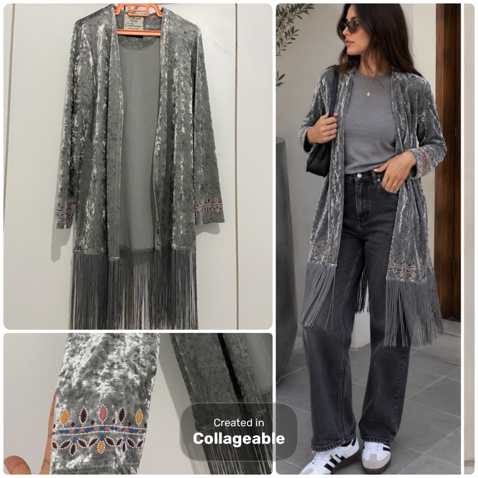 Kimono a franges taille m 
