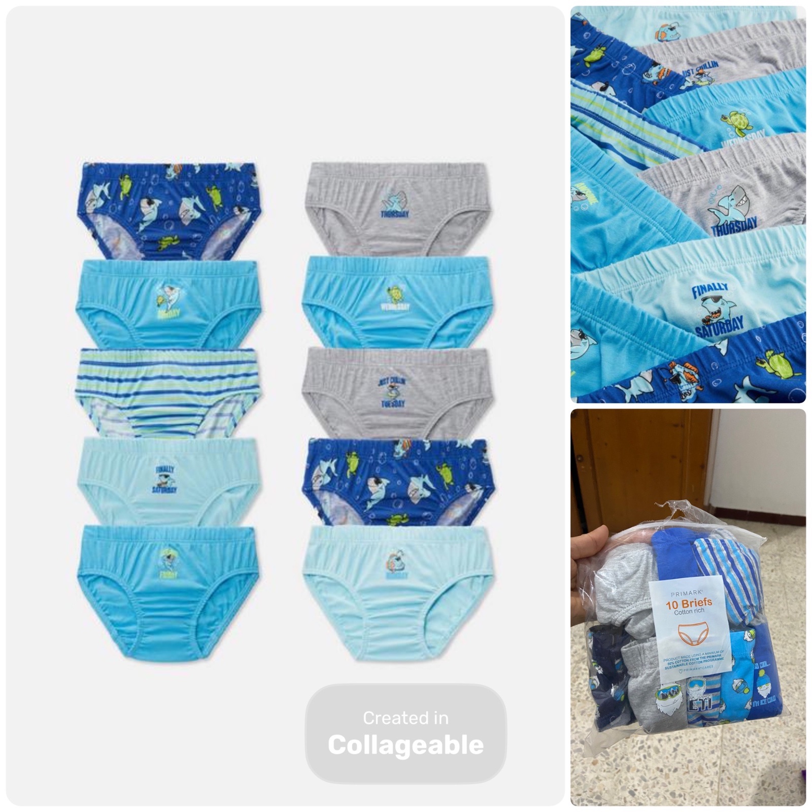 Lot de 8 slips garçon Primark Neufs