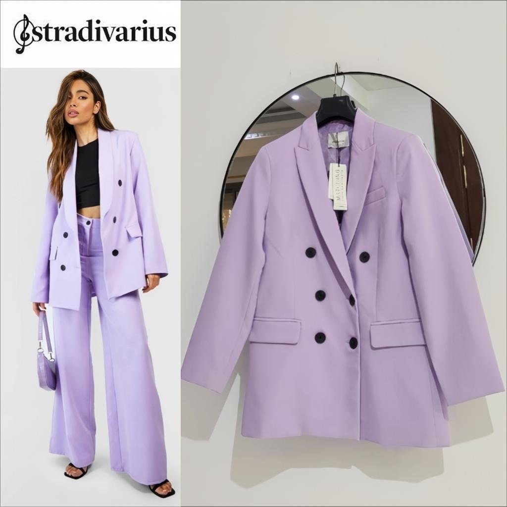 Blazer Lila Stradivarius neuf oversize 