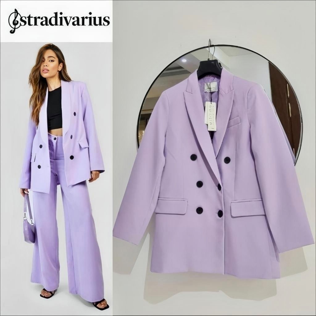 Blazer Lila Stradivarius neuf oversize 