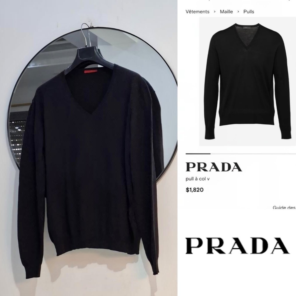 Prada cashemire et coton unisexe neuf