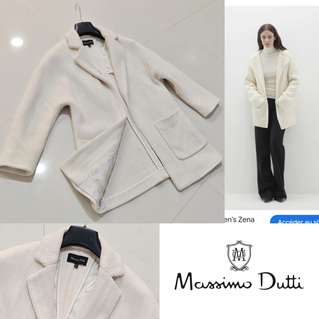 Veste manteau Massimo Dutti effet tweed neuf 