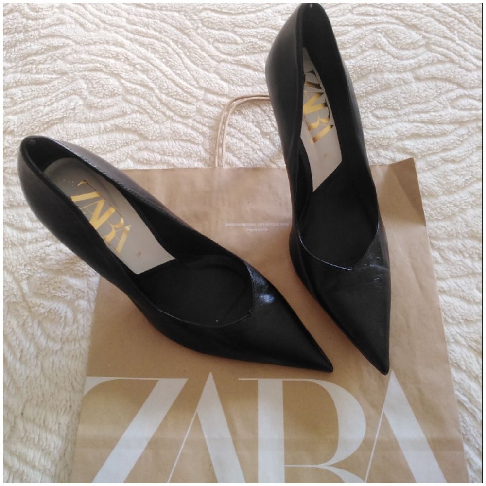 escarpin rose poudré zara
