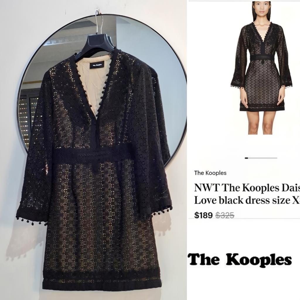 The kooples daisy love Black dress 