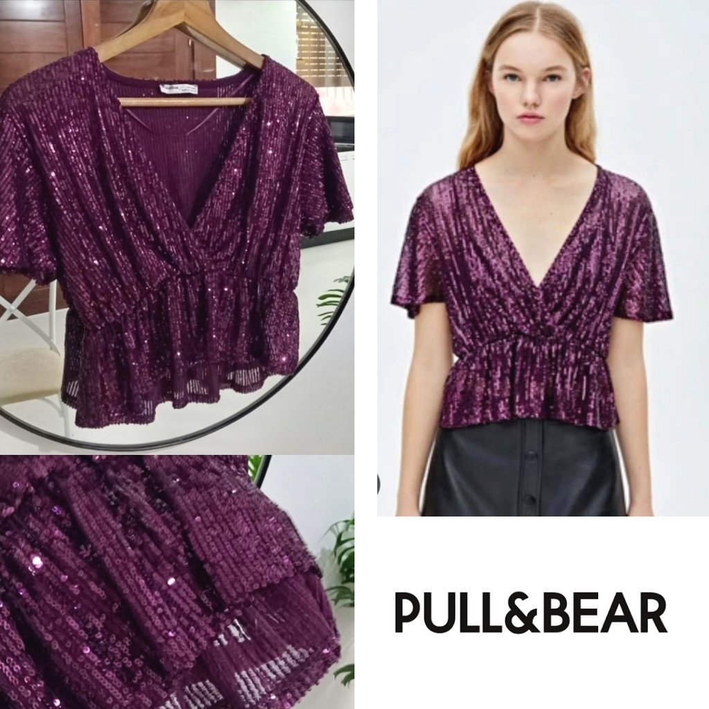 Top sequin violet neuf 