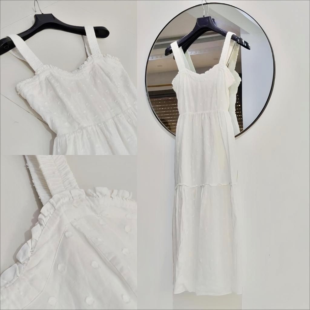 Robe longue à pois très chic 