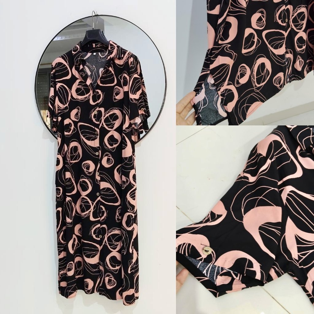 Robe chemise géométrique boutonnée neuf