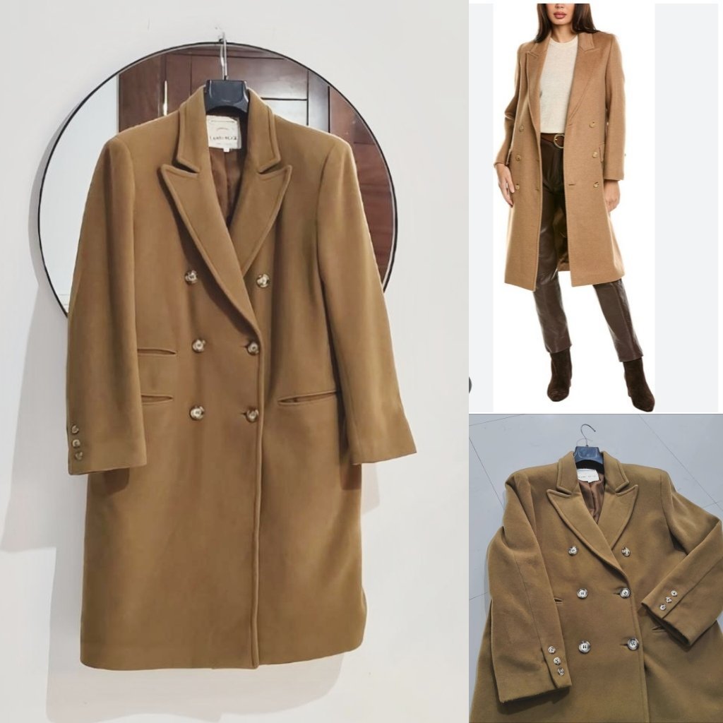 Manteau camel 80% laine 20% cashemire 