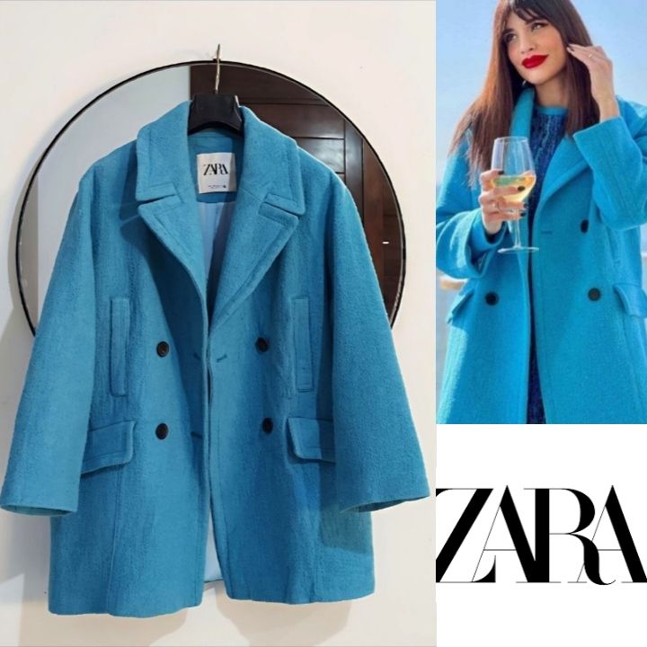 Zara avec laine double boutonnage 