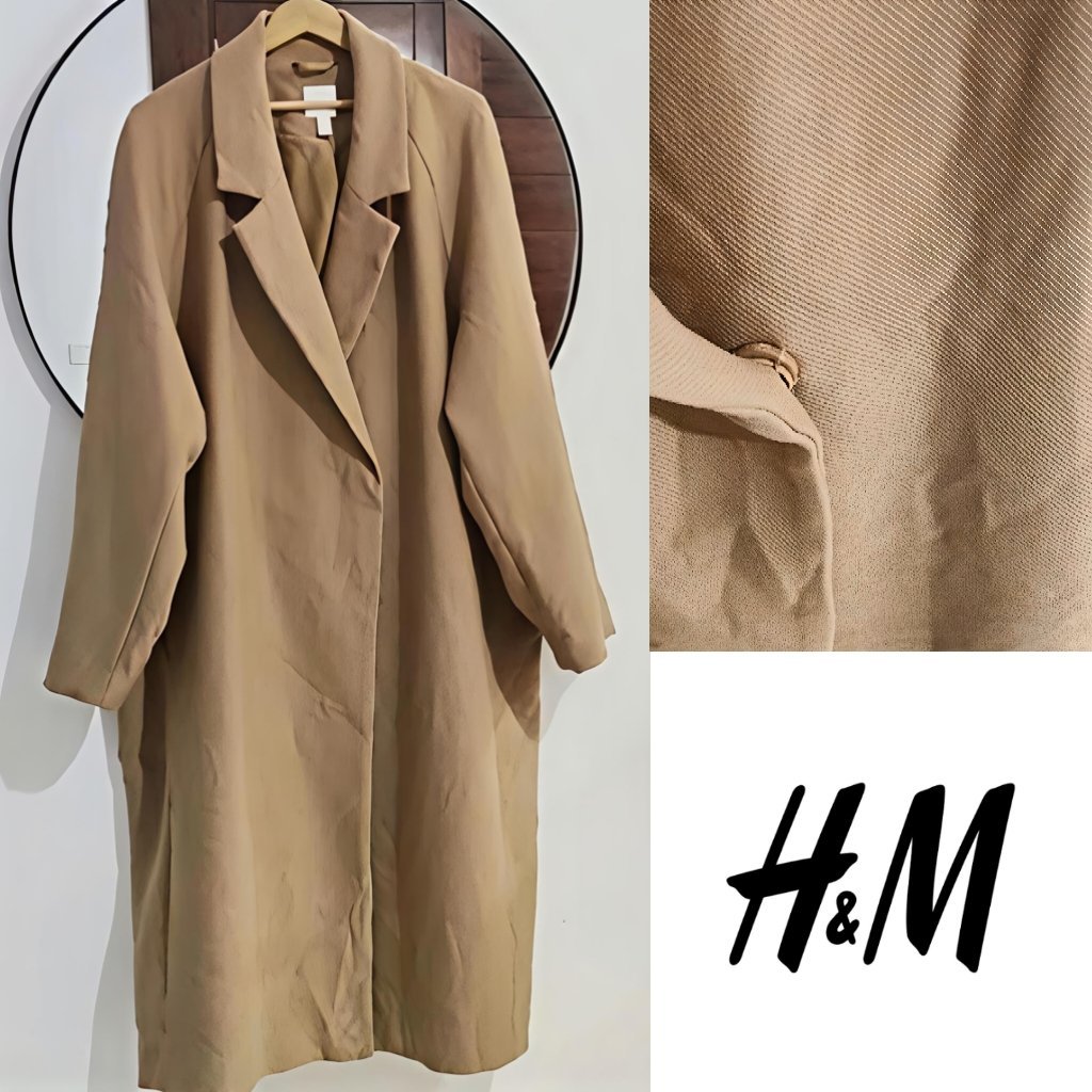 H&M Camel oversize long tt neuf