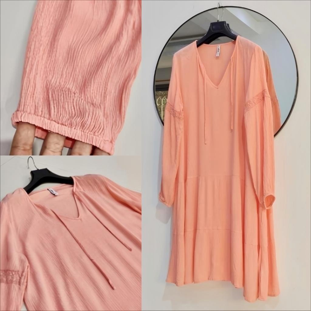 Robe avec broderie en viscose neuve 