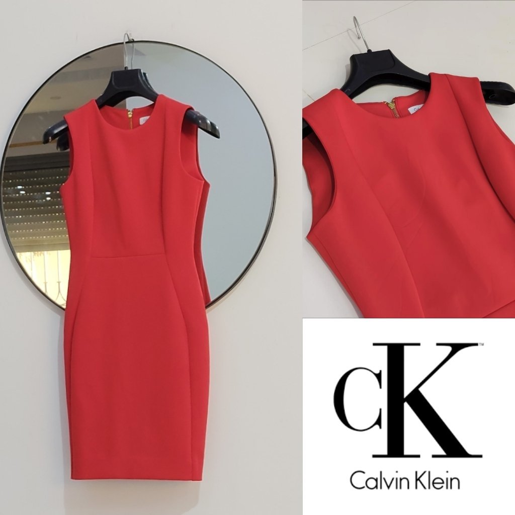 Calvin Klein red dress 