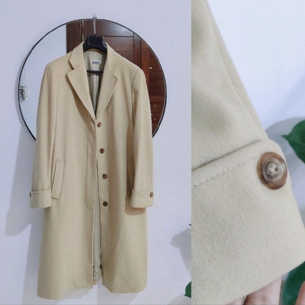 Manteau beige 💯 laine vierge