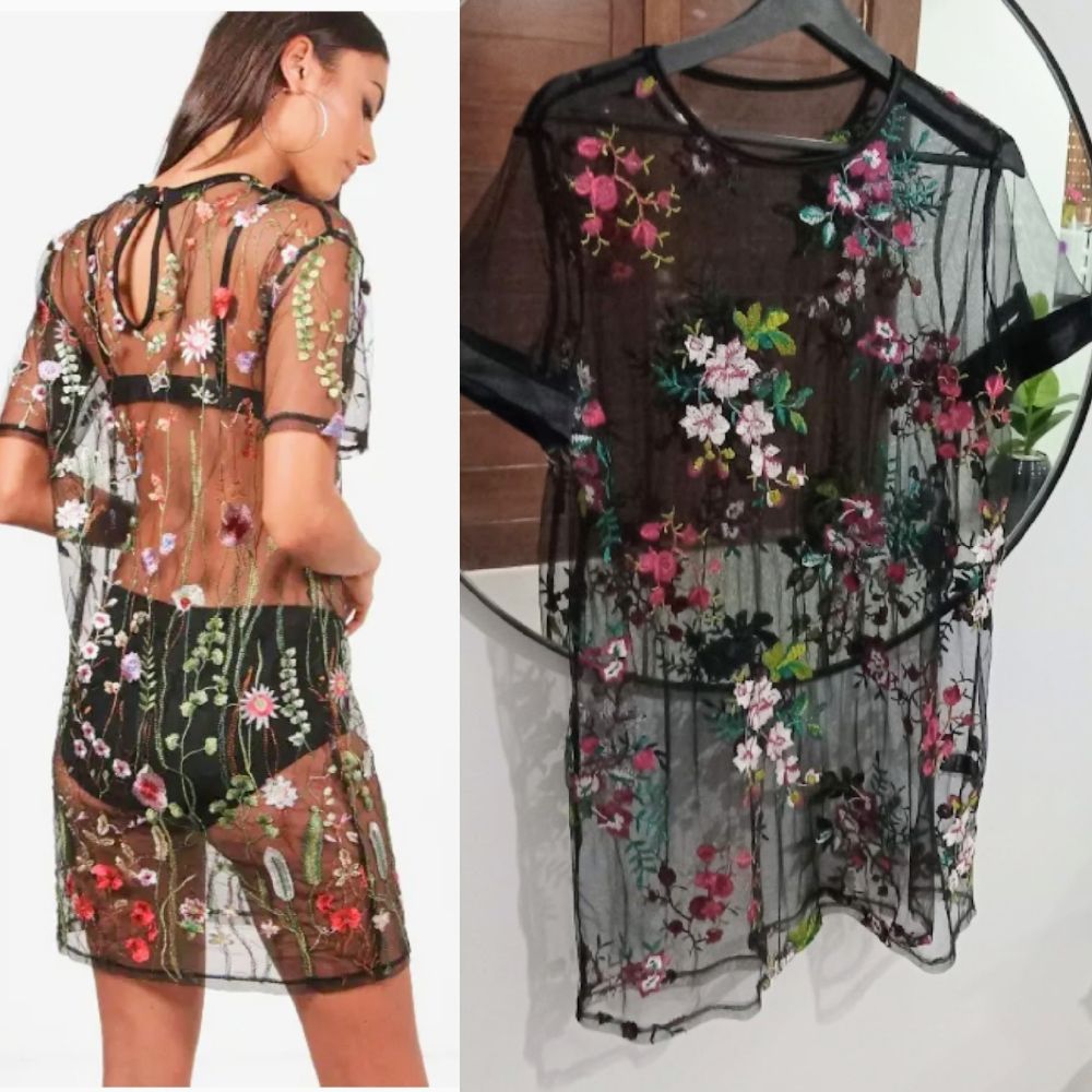 Robe brodée dentelle neuve 