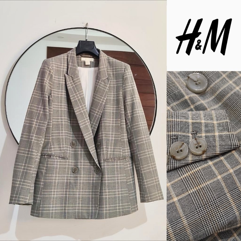 Blazer à carreaux double boutonnage Neuf 