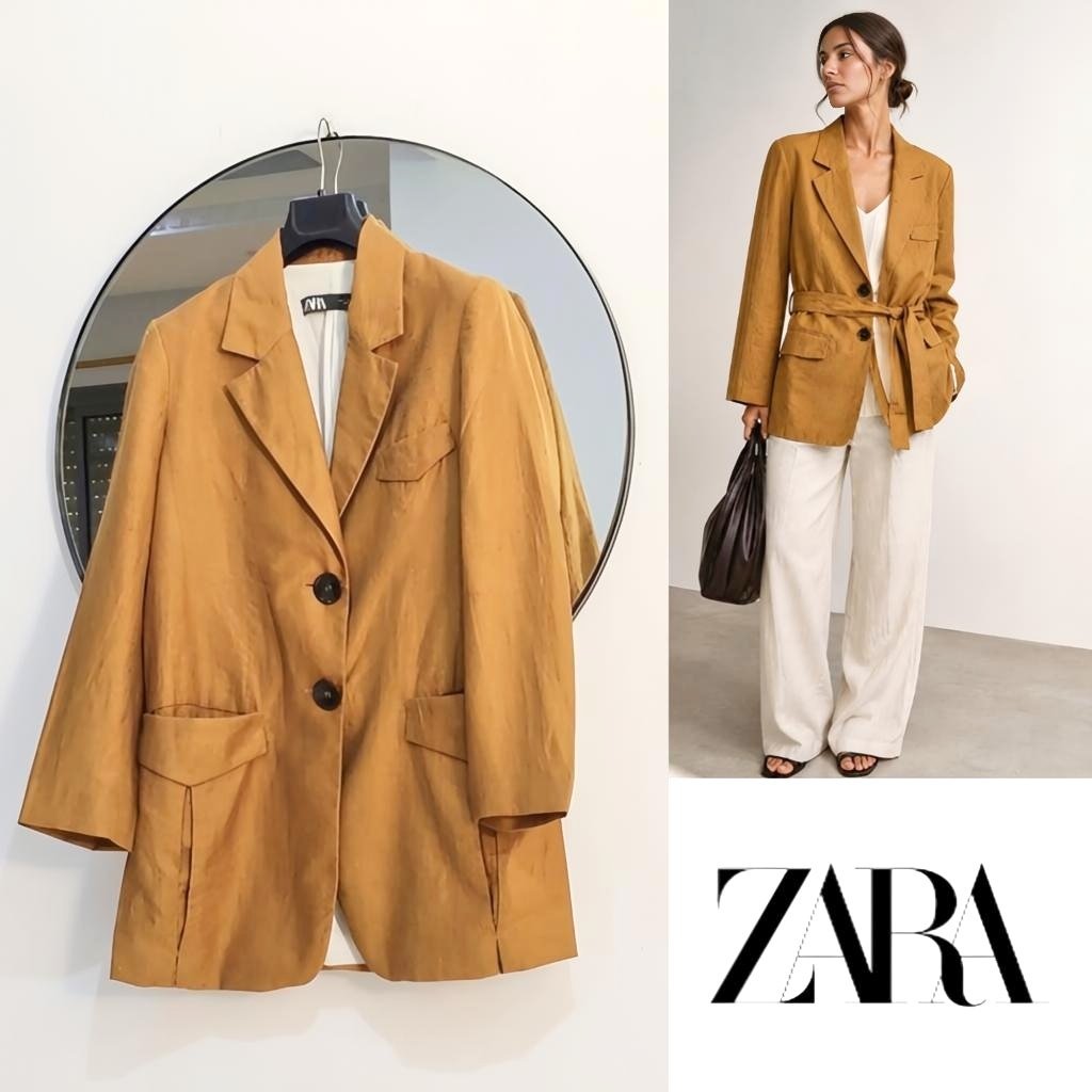 Zara kamraya mélangée avec ceinture chic 