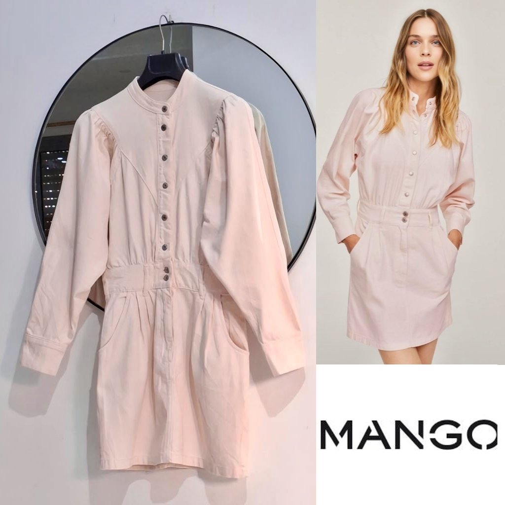 Mango robe jean à manches larges 