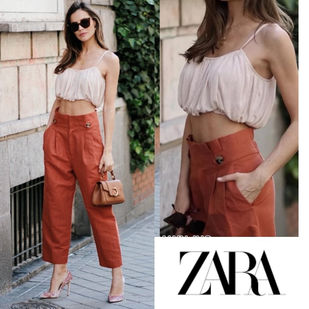 Zara kamraya/coton rouge brique neuf 