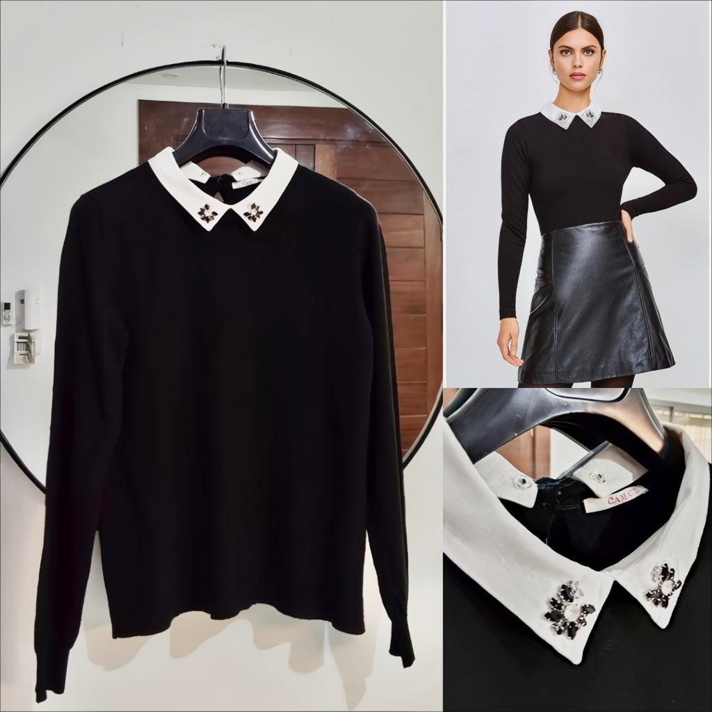 Pull chic col claudine collier 
