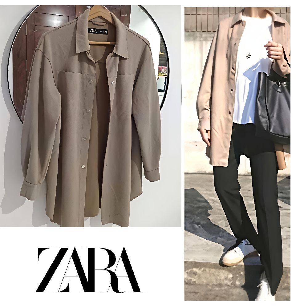 Zara veste chemise en suédine 