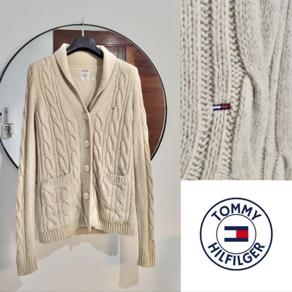 Cardigan Tommy à torsades 40% laine 