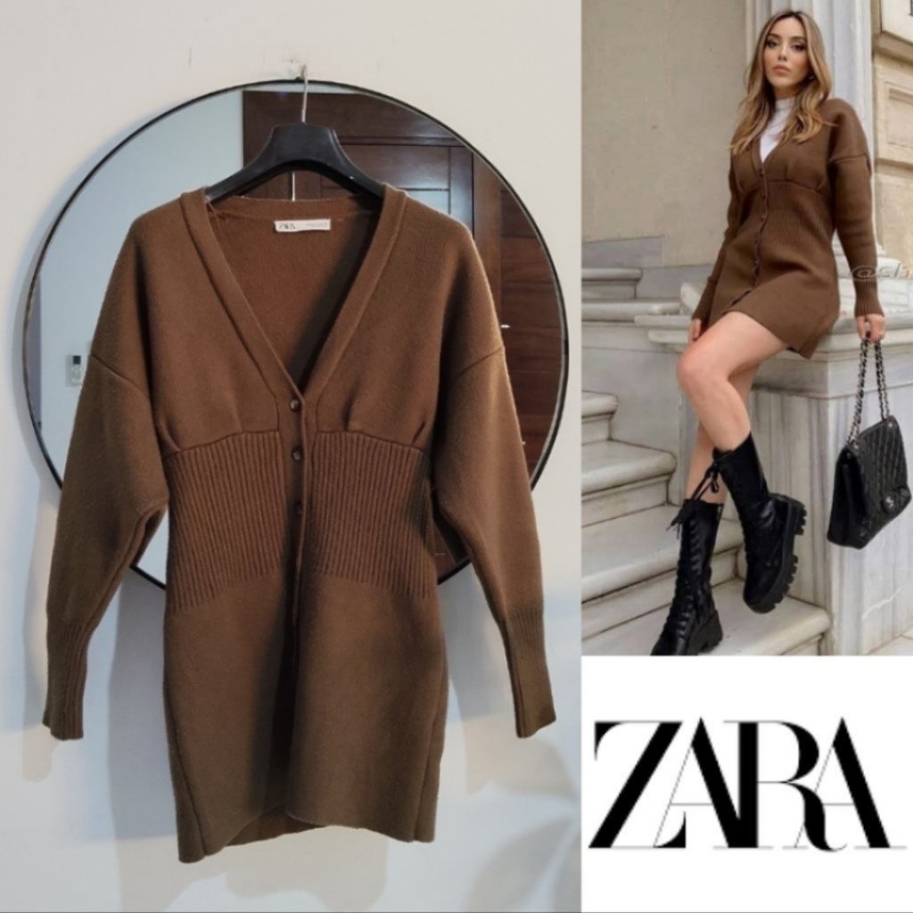 Cardigan/robe Zara Marron 
