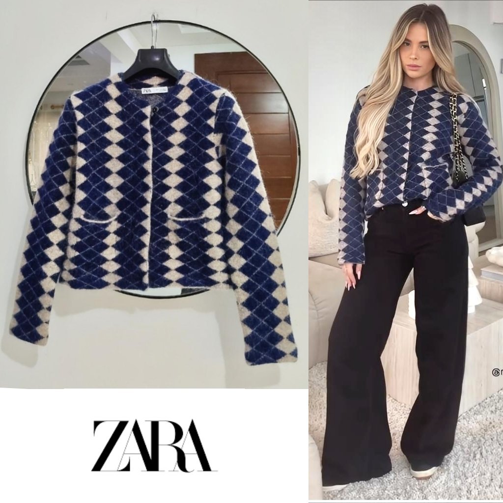 Gilet veste avec laine jacquard neuf 