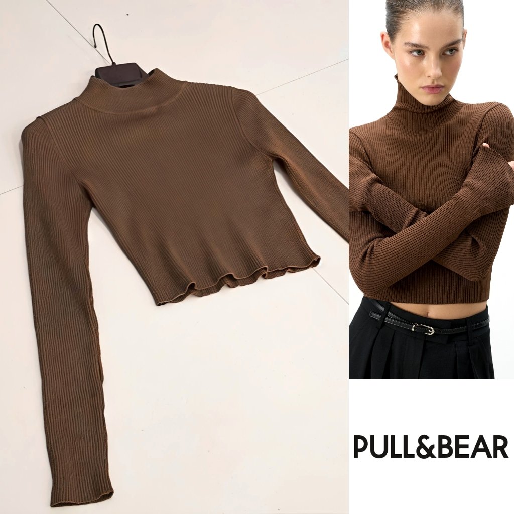 Pull& Bear crop côtelé neuf