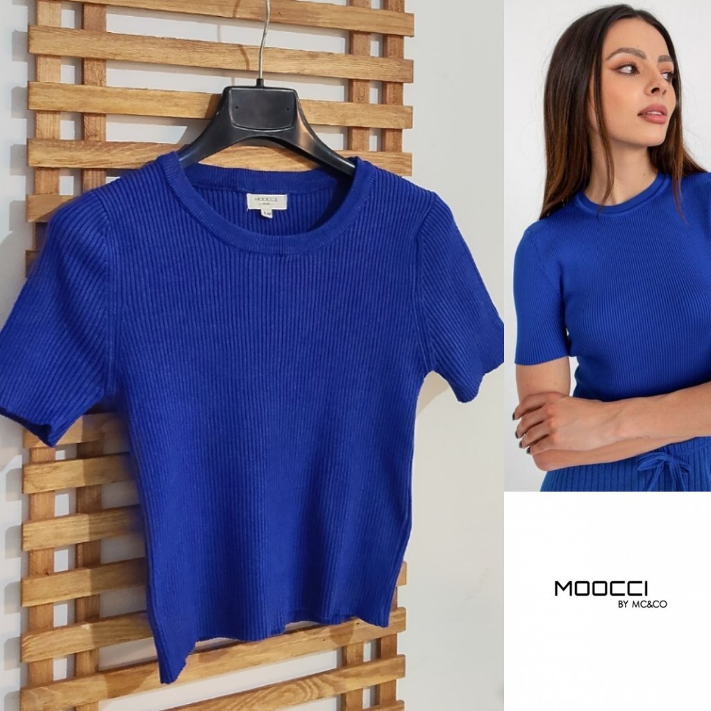 Moocci Paris crop top côtelé neuf
