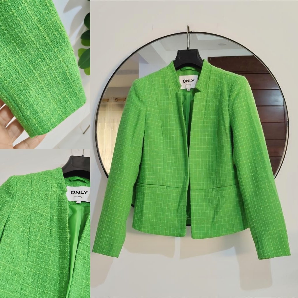 Veste effet tweed crop neuf 