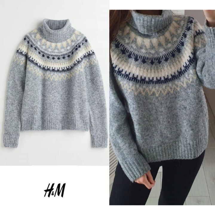 Gros pull H&M jacquard neuf