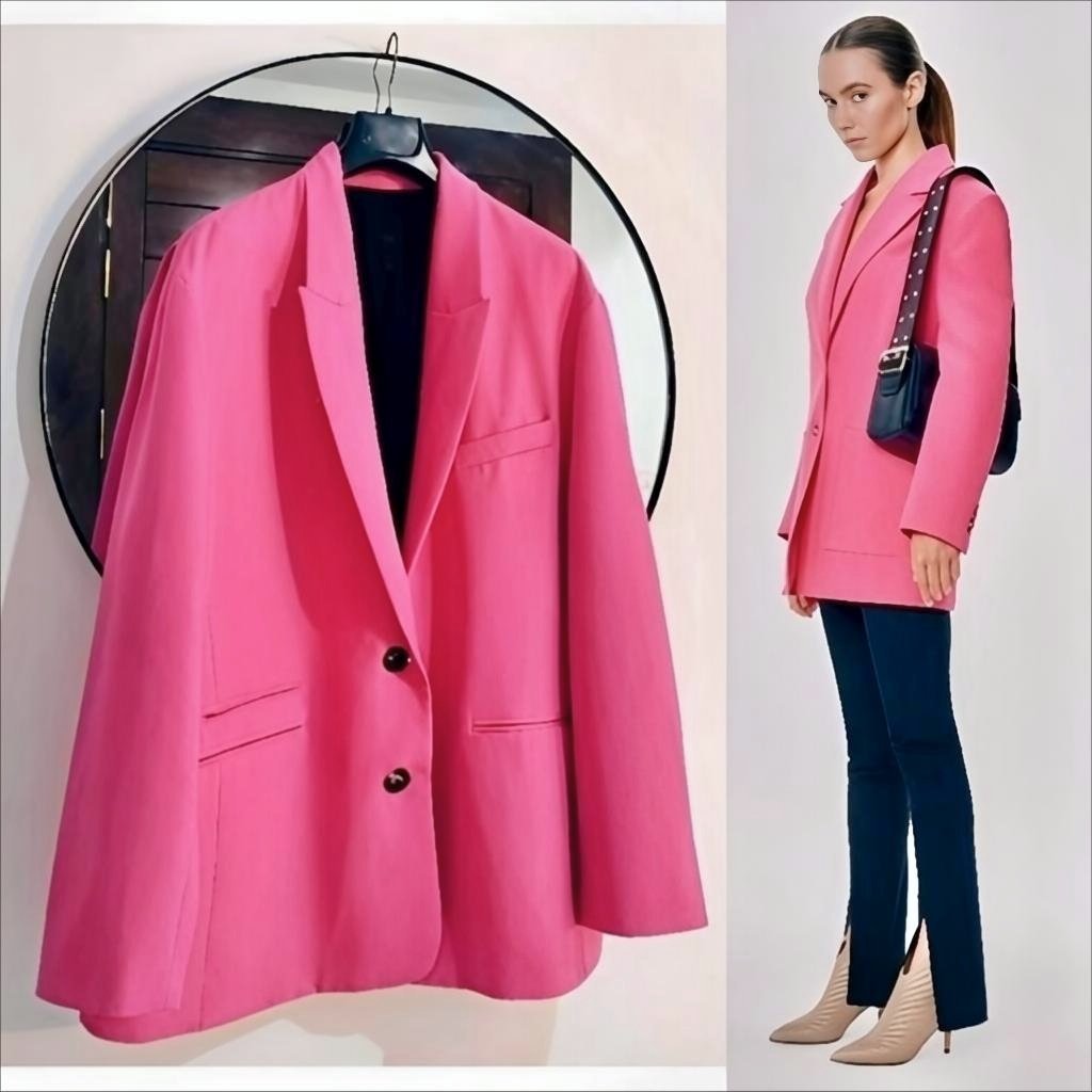 Blazer manteau River Island oversize Pink neuve 