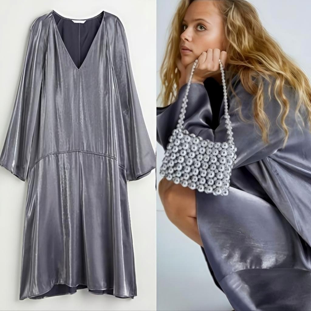 H&M oversize métallique neuve 