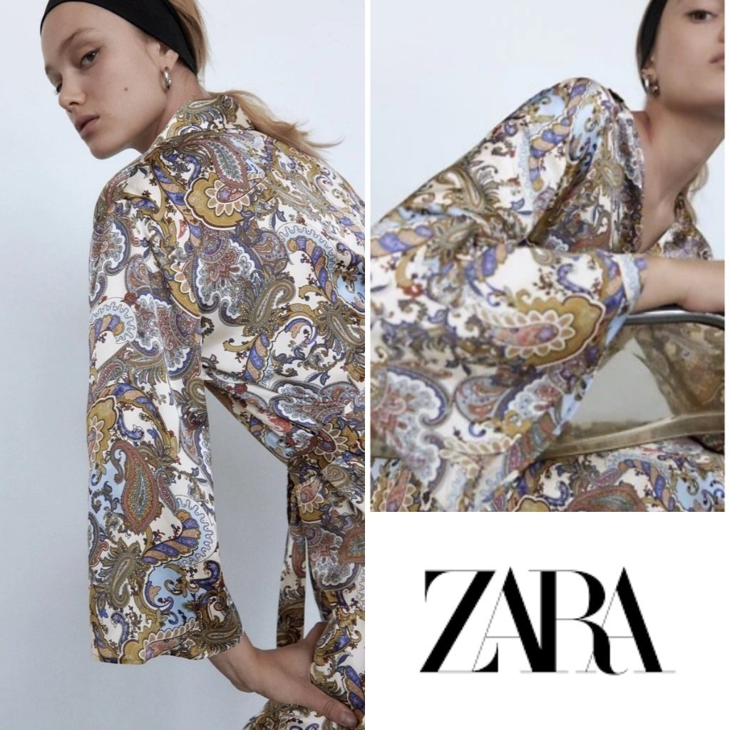 Zara robe chemise satinée très chic 