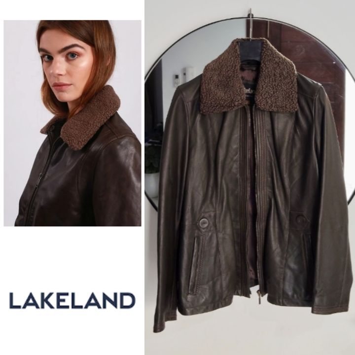 Lakeland blouson 💯 cuir marron