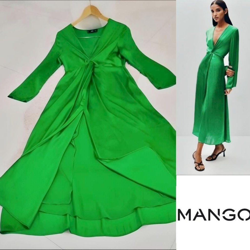 Mango longue satinée chic 