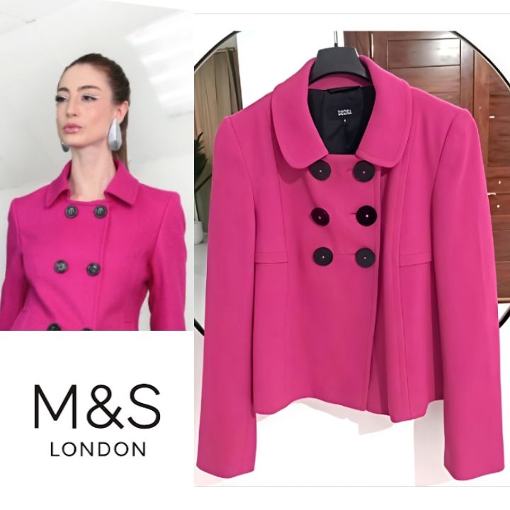 Mark& Spencer fushia effet tweed 