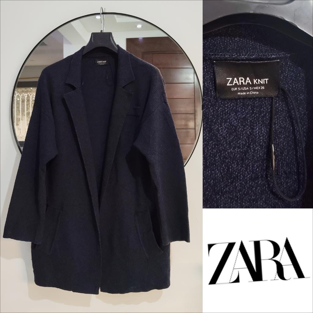 Cardigan Zara Bleu marine 