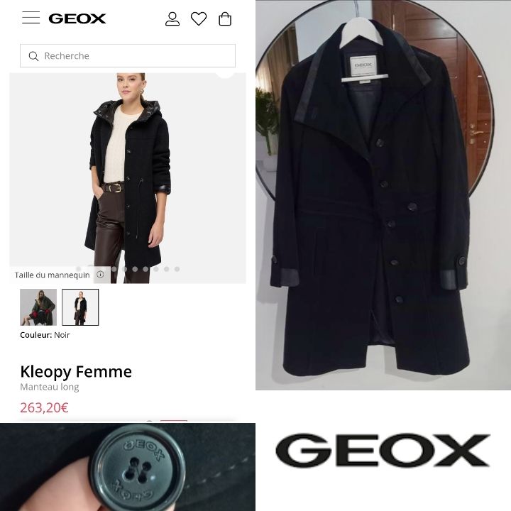 Geox en laine details similicuir 