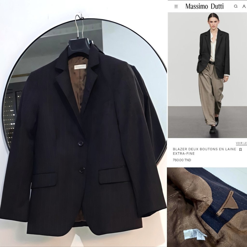 Massimo Dutti 💯 laine à rayures jamais porté 